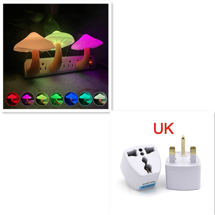 Ambient Mushroom Night Light - Auto Sensor Wall Plug Bedroom Decoration