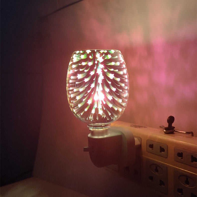 3D Glass Aromatherapy Wax Melting Lamp