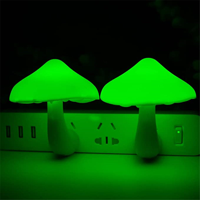 Ambient Mushroom Night Light - Auto Sensor Wall Plug Bedroom Decoration