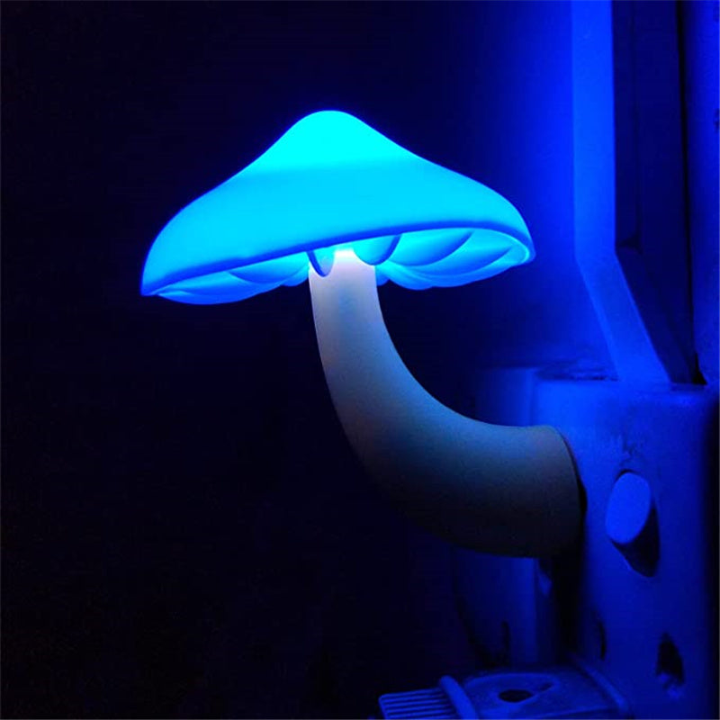 Ambient Mushroom Night Light - Auto Sensor Wall Plug Bedroom Decoration