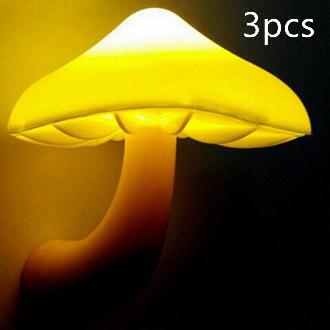 Ambient Mushroom Night Light - Auto Sensor Wall Plug Bedroom Decoration